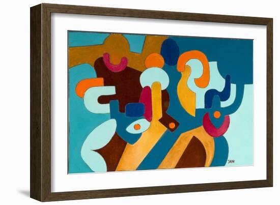 Aggressive Husband and His Shy Wife, 2009-Jan Groneberg-Framed Giclee Print