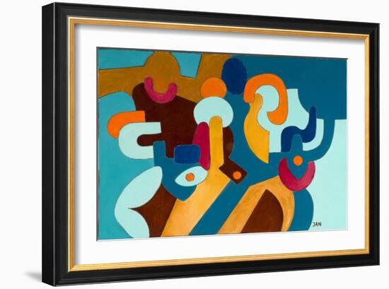 Aggressive Husband and His Shy Wife, 2009-Jan Groneberg-Framed Giclee Print