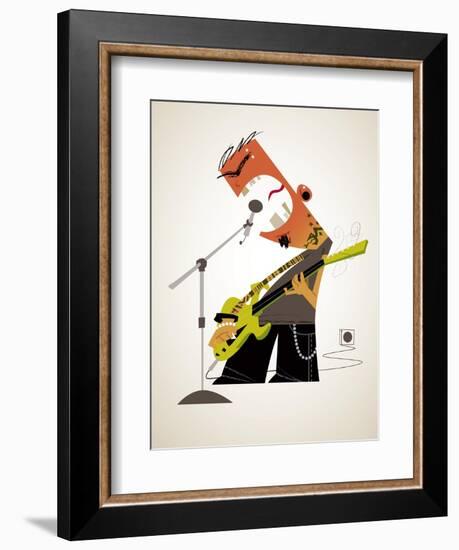 Aggressive rock musician-Harry Briggs-Framed Premium Giclee Print