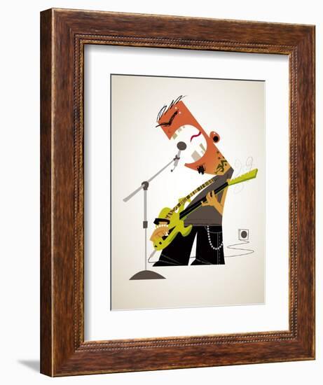 Aggressive rock musician-Harry Briggs-Framed Giclee Print