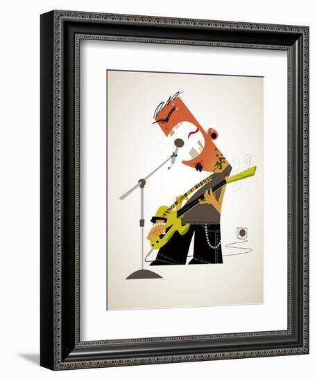 Aggressive rock musician-Harry Briggs-Framed Giclee Print