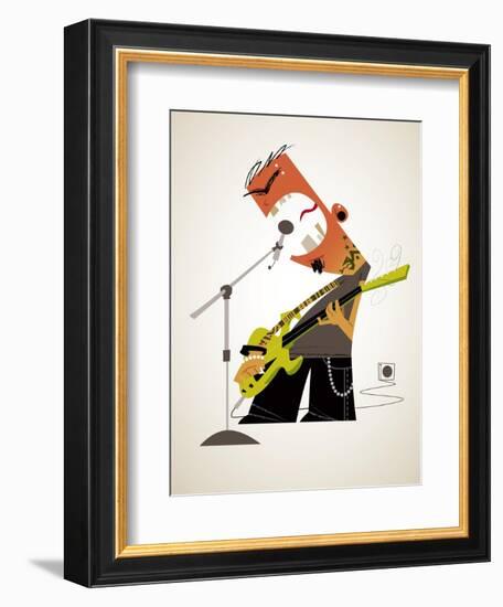 Aggressive rock musician-Harry Briggs-Framed Giclee Print