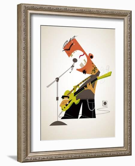 Aggressive rock musician-Harry Briggs-Framed Giclee Print