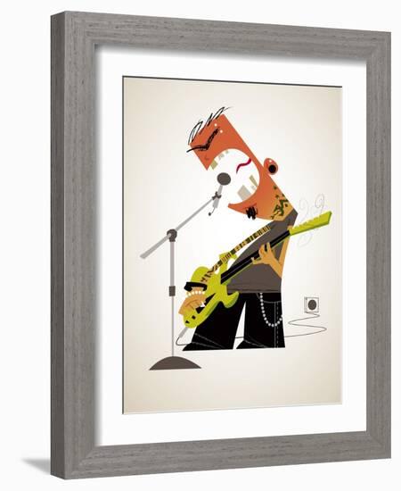 Aggressive rock musician-Harry Briggs-Framed Giclee Print