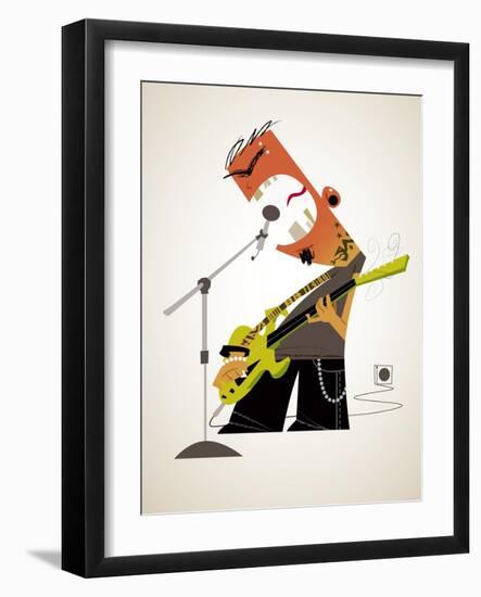 Aggressive rock musician-Harry Briggs-Framed Giclee Print