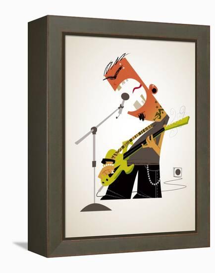 Aggressive rock musician-Harry Briggs-Framed Premier Image Canvas