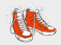 Hand-Drawn Sneakers-aggressor-Stretched Canvas