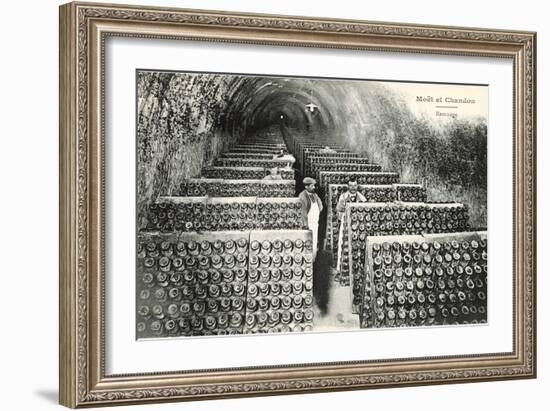 Aging Bottles, Moet et Chandon-null-Framed Art Print