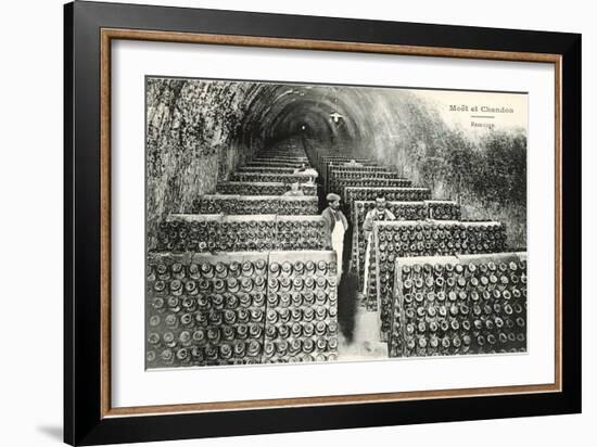 Aging Bottles, Moet et Chandon-null-Framed Art Print