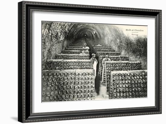 Aging Bottles, Moet et Chandon-null-Framed Art Print