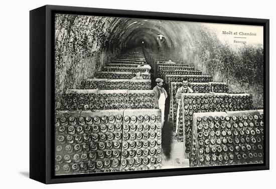 Aging Bottles, Moet et Chandon-null-Framed Stretched Canvas