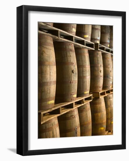Aging Casks at Bacardi Rum Factory, Bahamas, Caribbean-Walter Bibikow-Framed Photographic Print