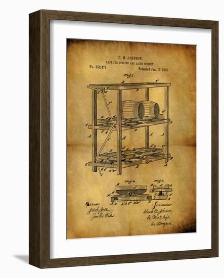 Aging Whiskey 1882-Dan Sproul-Framed Art Print