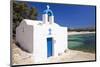 Agios Ioannis Chapel on the Beach of Aliko, Island of Naxos, Cyclades, Greece-null-Mounted Art Print