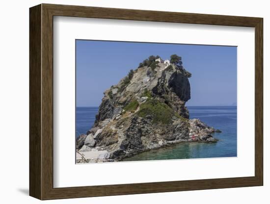 Agios Ioannis Chapel, Used in the Film Mama Mia, Skopelos, Sporades, Greek Islands, Greece, Europe-Rolf Richardson-Framed Photographic Print