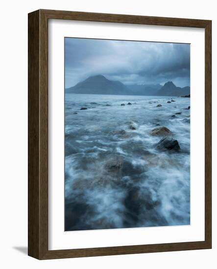 Agitated Water at Elgol, Loch Scavaig, with the Black Cuillin Beyond, Isle of Skye, Scotland-Stewart Smith-Framed Photographic Print