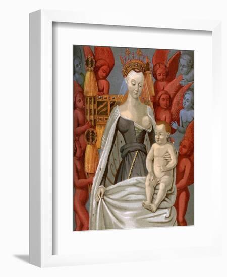 Agnès Sorel (1421-145), Mistress of King Charles VII of France, C1450-Jean Fouquet-Framed Giclee Print