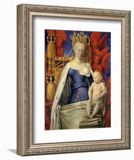 Agnes Sorel as Madonna with Child-Jean Fouquet-Framed Art Print