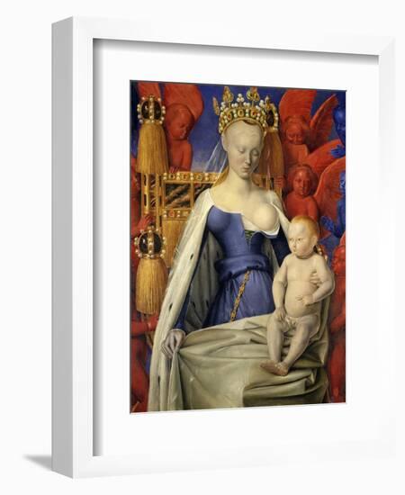 Agnes Sorel as Madonna with Child-Jean Fouquet-Framed Art Print