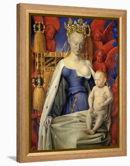 Agnes Sorel as Madonna with Child-Jean Fouquet-Framed Stretched Canvas