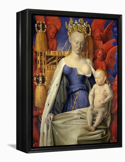 Agnes Sorel as Madonna with Child-Jean Fouquet-Framed Stretched Canvas