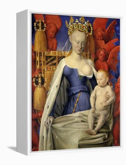 Agnes Sorel as Madonna with Child-Jean Fouquet-Framed Stretched Canvas