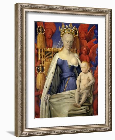 Agnes Sorel as Madonna with Child-Jean Fouquet-Framed Art Print