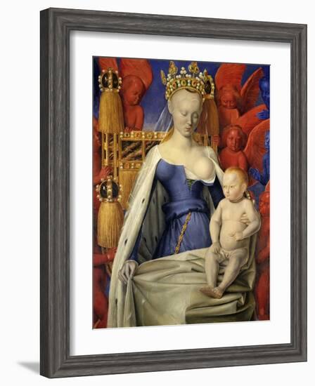 Agnes Sorel as Madonna with Child-Jean Fouquet-Framed Art Print