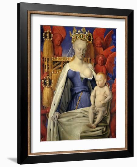 Agnes Sorel as Madonna with Child-Jean Fouquet-Framed Art Print