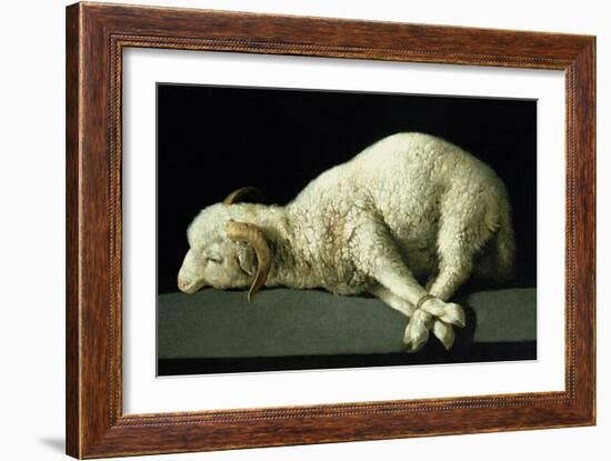 Agnus Dei, circa 1635-40-Francisco de Zurbarán-Framed Giclee Print