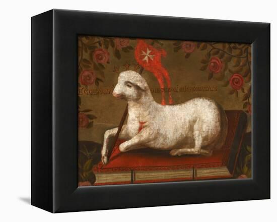 Agnus Dei with Banner of the Order of St. John-null-Framed Premier Image Canvas