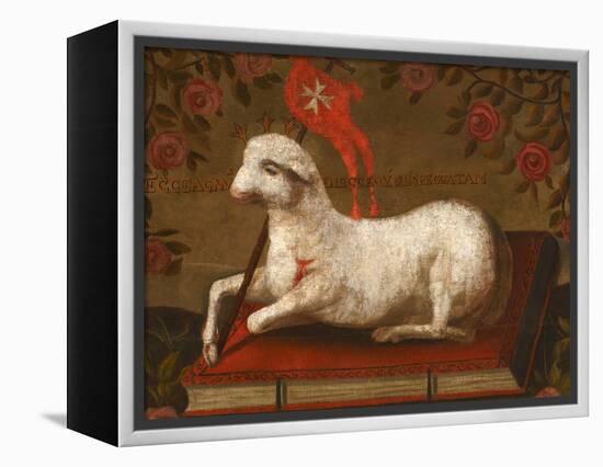 Agnus Dei with Banner of the Order of St. John-null-Framed Premier Image Canvas