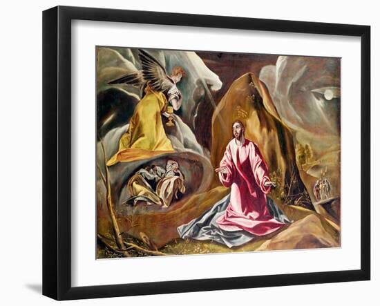 Agony in the Garden of Gethsemane, c.1590-El Greco-Framed Giclee Print