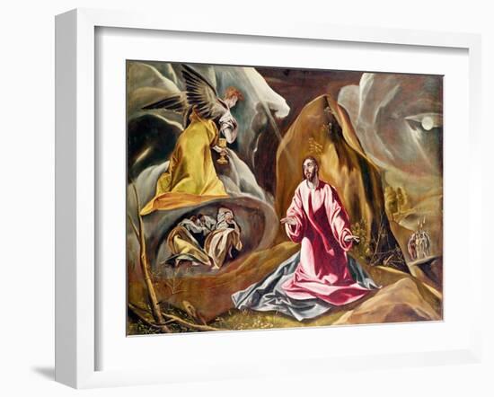 Agony in the Garden of Gethsemane, c.1590-El Greco-Framed Giclee Print