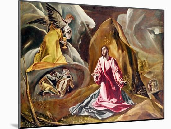 Agony in the Garden of Gethsemane, c.1590-El Greco-Mounted Giclee Print