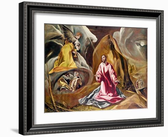 Agony in the Garden of Gethsemane, c.1590-El Greco-Framed Giclee Print