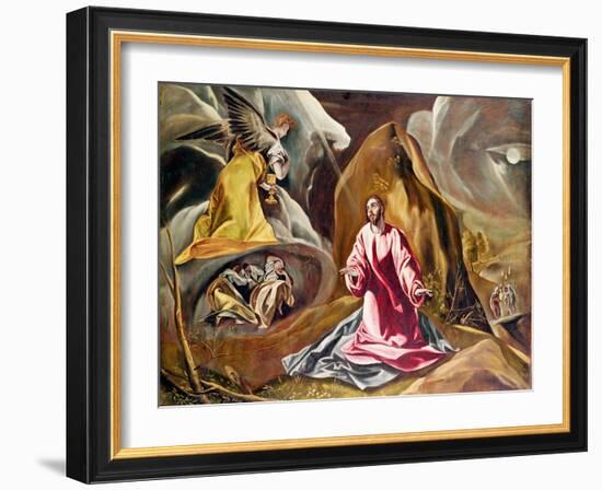 Agony in the Garden of Gethsemane, c.1590-El Greco-Framed Giclee Print