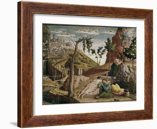 Agony in the Garden (St. Zeno Altarpiece Detail)-Andrea Mantegna-Framed Giclee Print