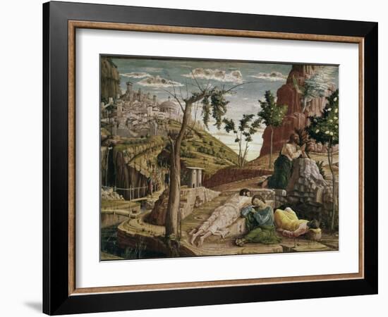 Agony in the Garden (St. Zeno Altarpiece Detail)-Andrea Mantegna-Framed Giclee Print