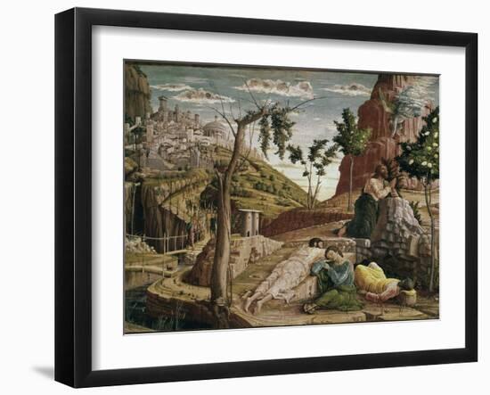 Agony in the Garden (St. Zeno Altarpiece Detail)-Andrea Mantegna-Framed Giclee Print