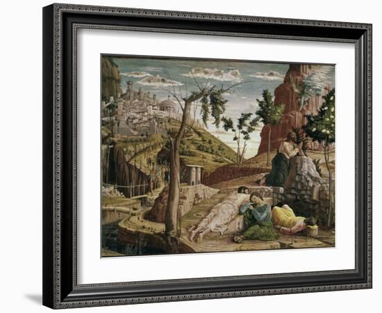 Agony in the Garden (St. Zeno Altarpiece Detail)-Andrea Mantegna-Framed Giclee Print