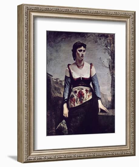 Agostina, 1866-Jean-Baptiste-Camille Corot-Framed Giclee Print