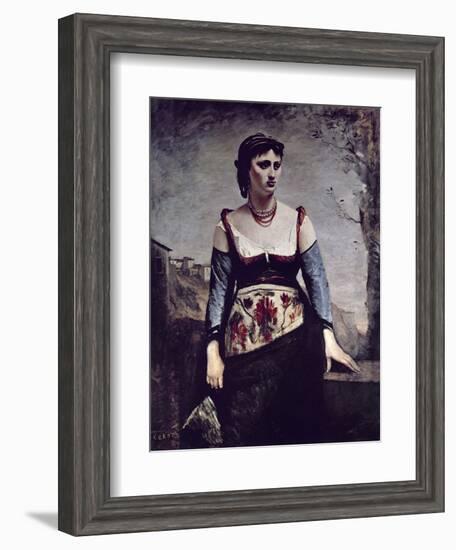 Agostina, 1866-Jean-Baptiste-Camille Corot-Framed Giclee Print