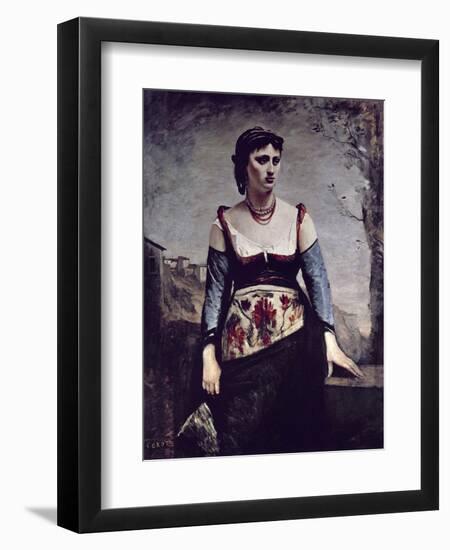 Agostina, 1866-Jean-Baptiste-Camille Corot-Framed Giclee Print