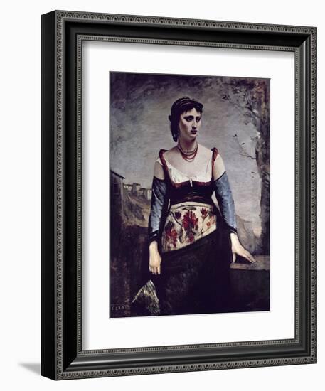 Agostina, 1866-Jean-Baptiste-Camille Corot-Framed Giclee Print