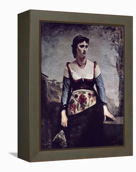 Agostina, 1866-Jean-Baptiste-Camille Corot-Framed Premier Image Canvas