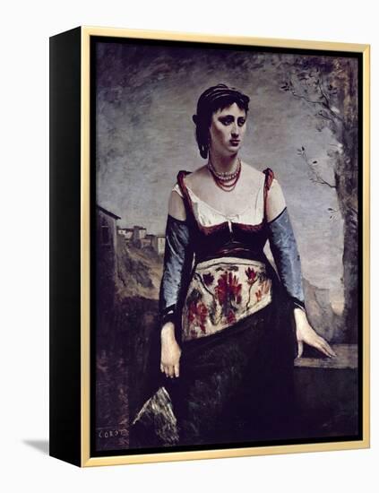 Agostina, 1866-Jean-Baptiste-Camille Corot-Framed Premier Image Canvas