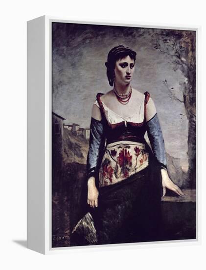 Agostina, 1866-Jean-Baptiste-Camille Corot-Framed Premier Image Canvas