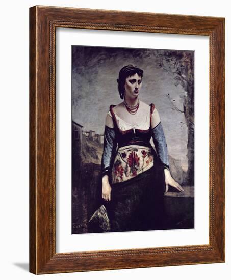 Agostina, 1866-Jean-Baptiste-Camille Corot-Framed Giclee Print