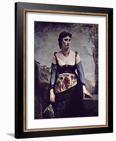 Agostina, 1866-Jean-Baptiste-Camille Corot-Framed Giclee Print